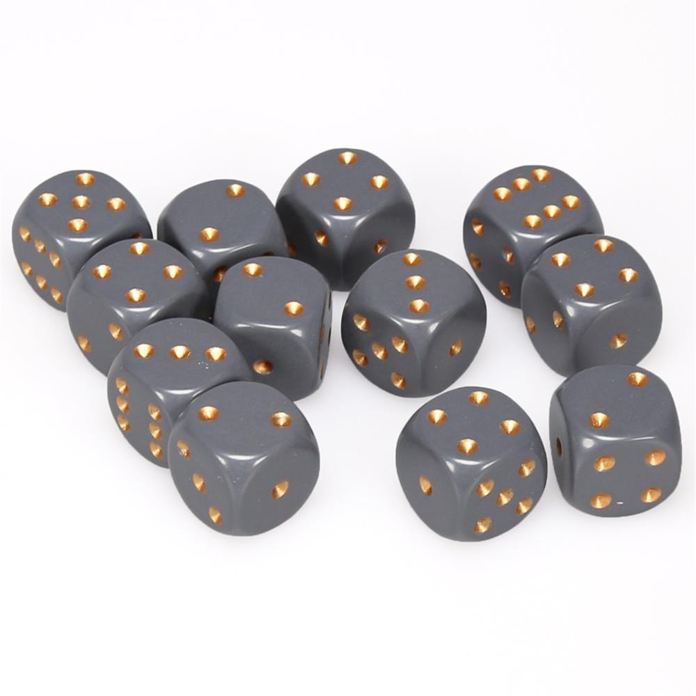 Chessex Opaque 16mm D6 Dice Block (12-Dice)