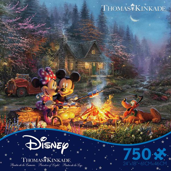 Thomas Kinkade Disney - Mickey and Minnie Sweetheart Fire 750 pc Puzzle