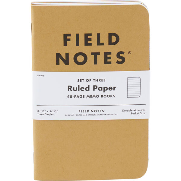 Field Notes: Original Kraft - Ruled Paper (3 Pack)