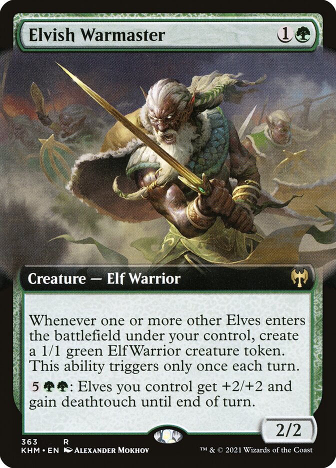 Elvish Warmaster (Extended Art) [Foil] :: KHM