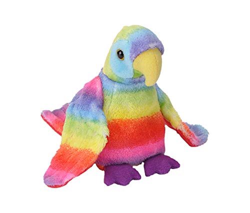 Rainbow Pocketkins Macaw Stuffed Animal - 5"
