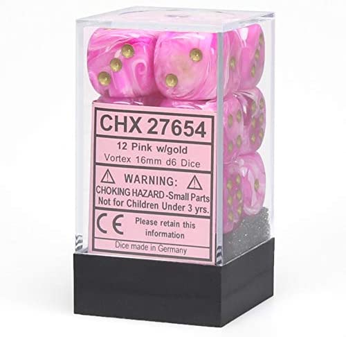 Chessex Vortex 16mm D6 Dice Block (12-Dice)