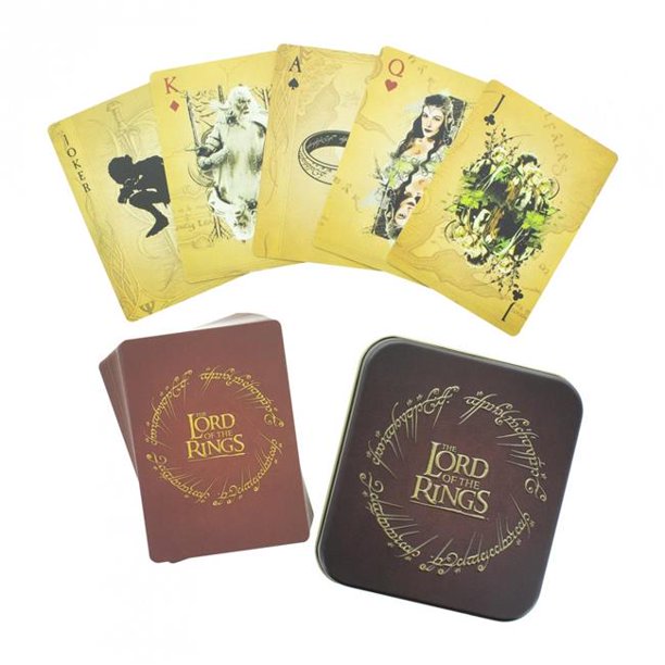 Lord of the Rings Playing Cards with Embossed Tin