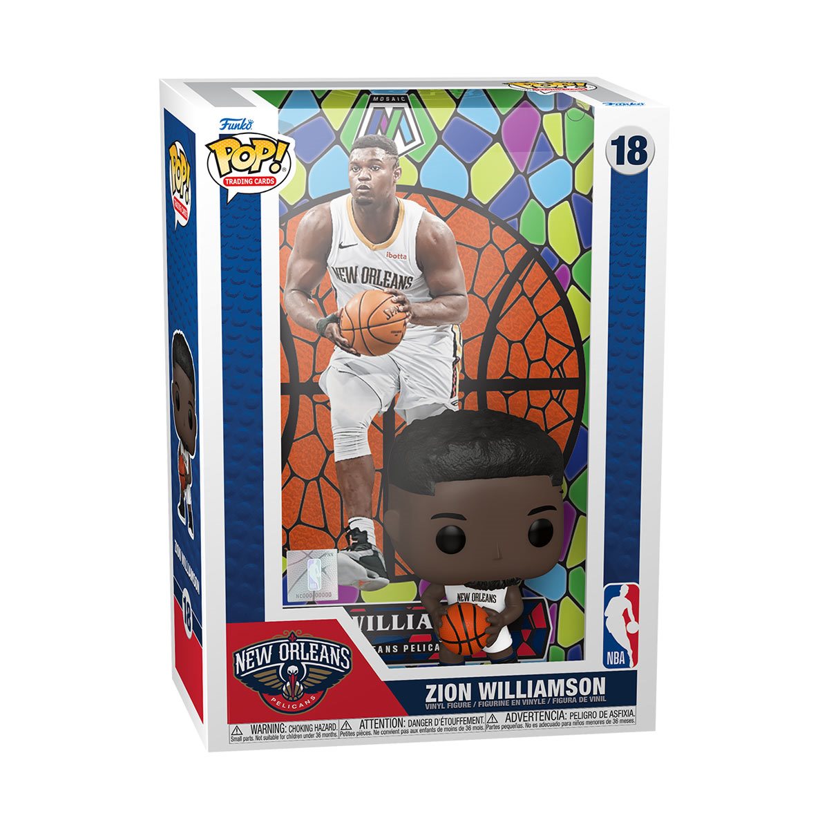 NBA: New Orleans Pelicans - Zion Williamson Mosaic Pop! Trading Card Figure (18)