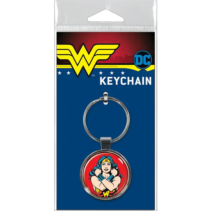 DC Comics Wonder Woman on Red Keychain