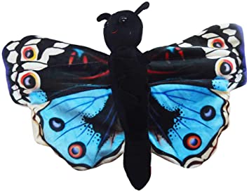 Huggers Butterfly Blue Pansy Stuffed Animal - 8"