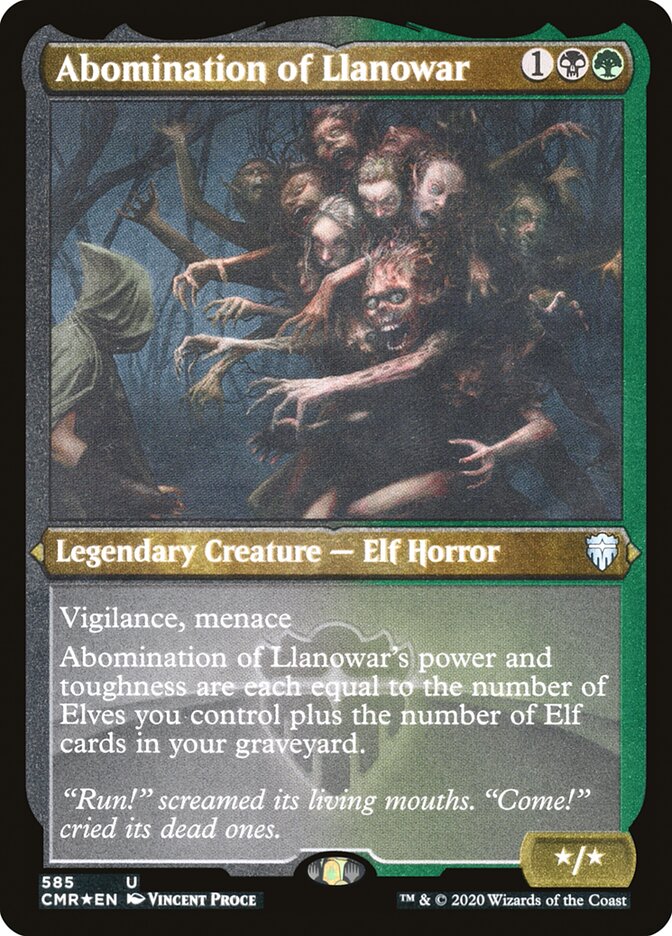 Abomination of Llanowar (Foil Etched) [Foil] :: CMR