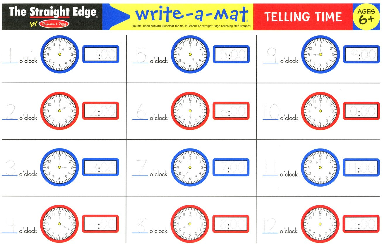 Telling Time Write-A-Mat