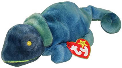 Beanie Baby: Rainbow the Chameleon (Blue)