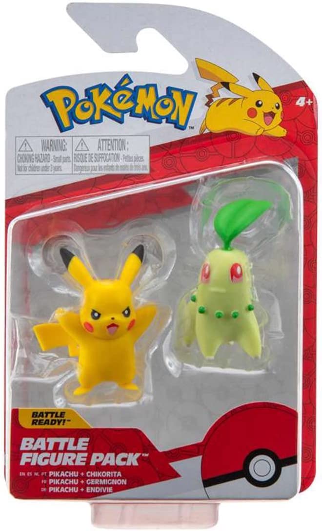 Pikachu + Chikorita Battle Figure Pack