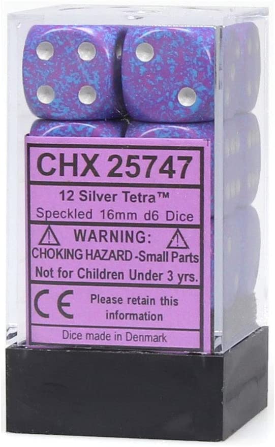 Chessex Speckled 16mm D6 Dice Block (12-Dice)