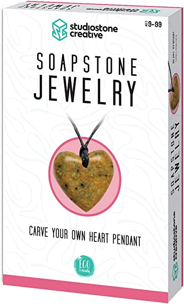 Heart Soapstone Pendant Jewelry Kit Carving and Whittling