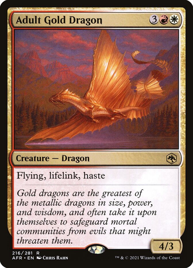 Adult Gold Dragon [Foil] :: AFR