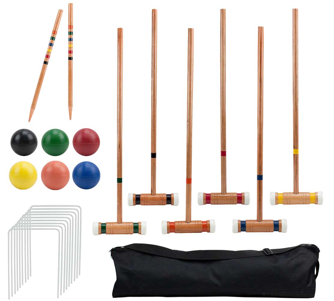 6 Player Outdoor Croquet Set with Deluxe Carrying Case