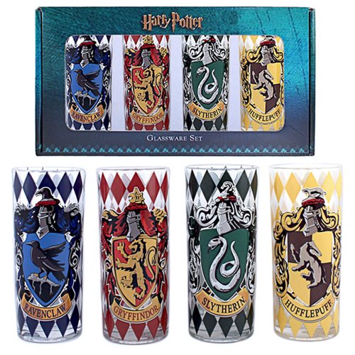 Harry Potter: House Crests Highball Glass 4 Pack