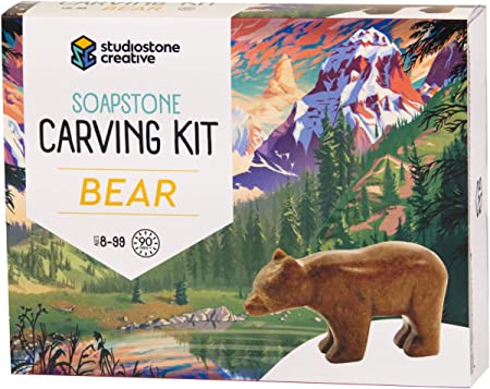 Bear Soapstone Carving and Whittling