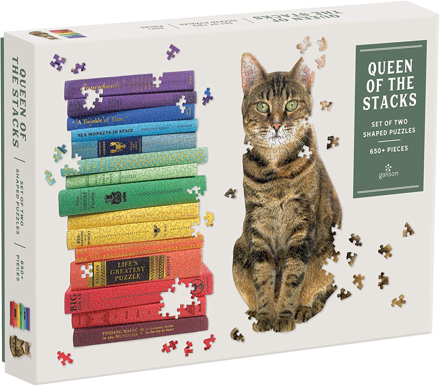 Queen of the Stacks 2-in-1 Puzzle Set (650 pc puzzle)
