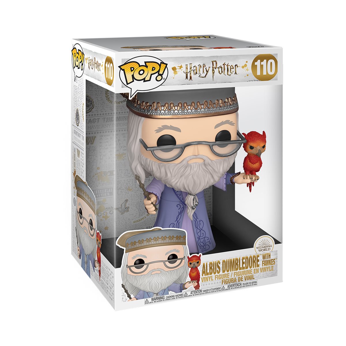 Harry Potter: Albus Dumbledore with Fawkes Pop! 10 in Vinyl Figure (110)