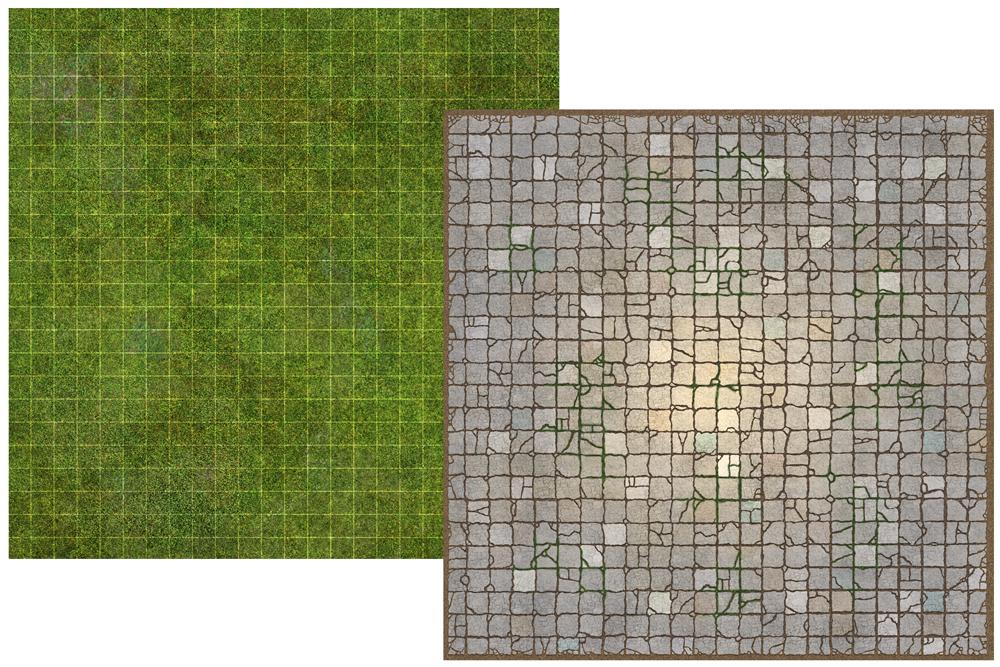 Battle Mats: Dungeon and Grassland Boards