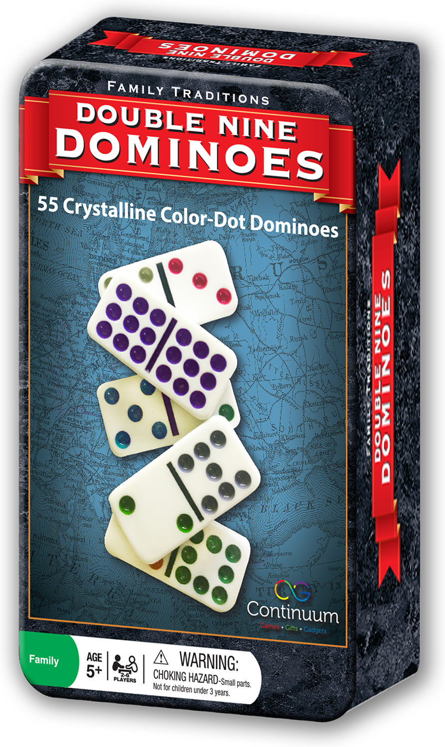 Family Traditions: Double Nine Dominoes Tin