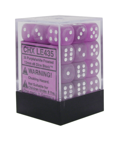 Chessex Frosted 12mm D6 Dice Block (36-Dice)