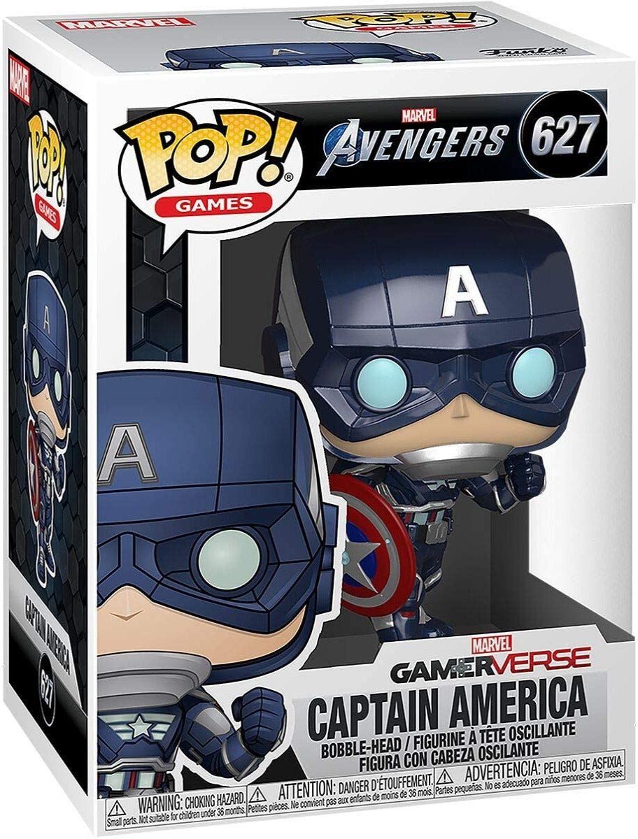 Marvel Avengers Gamerverse: Captain America Pop! Bobble-Head (627)