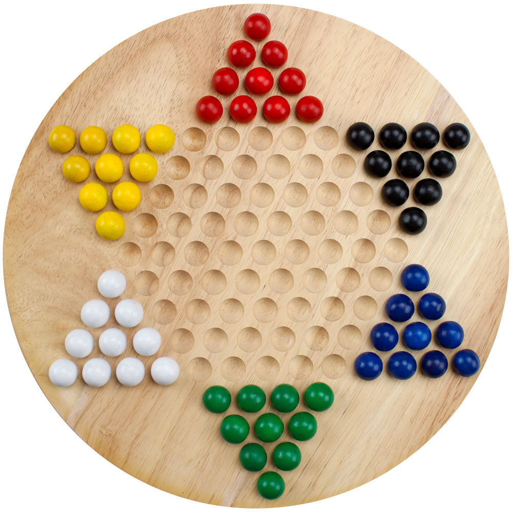 Chinese Checkers (with wooden marbles)