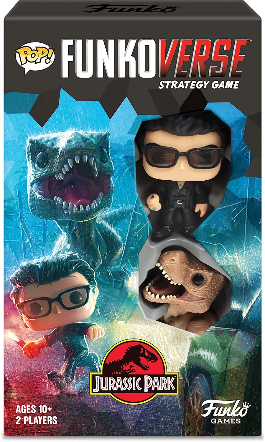 Funkoverse Strategy Game: Jurassic Park - Dr. Ian Malcolm and T-Rex