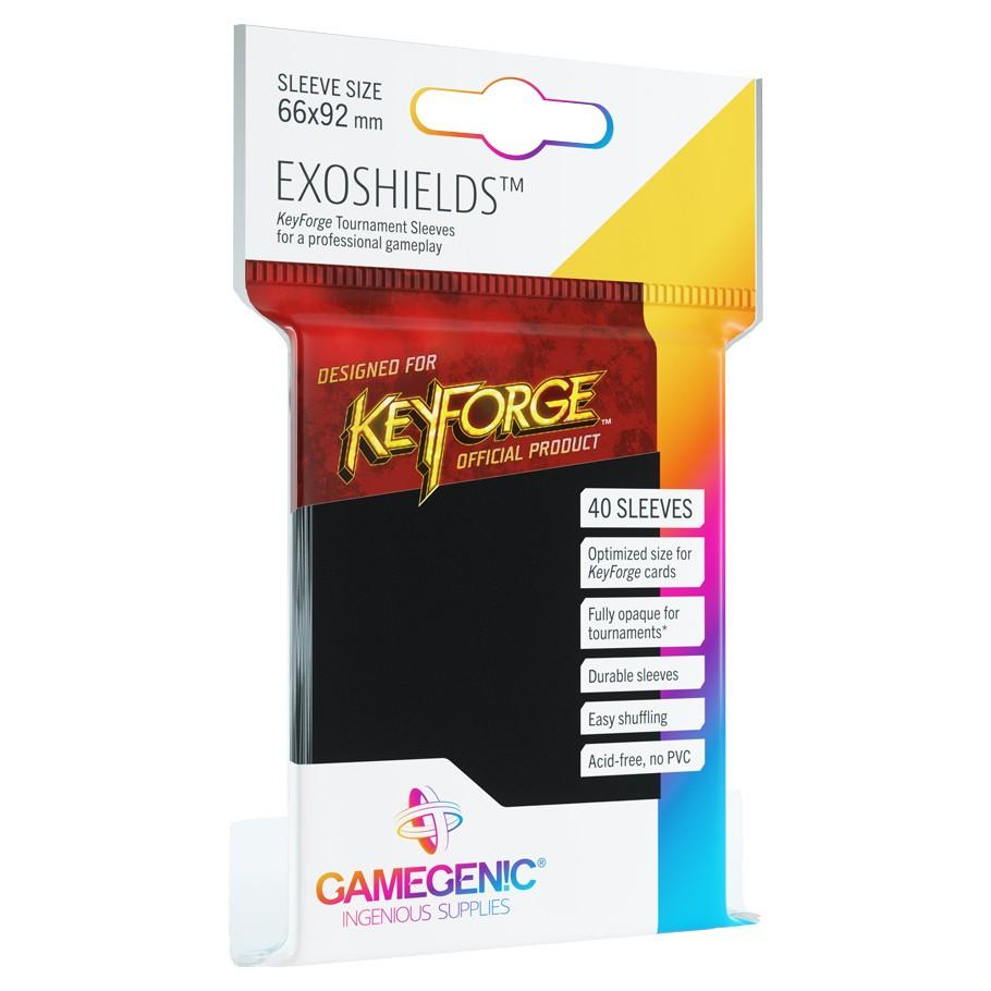 Gamegenic Sleeves: KeyForge Tournament Exoshields - Black (40 count)