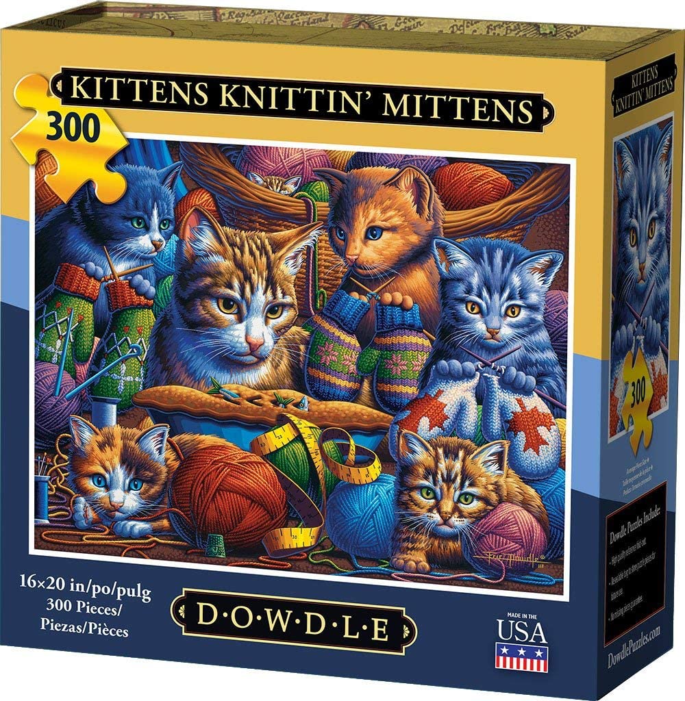 Kittens Knittin' Mittens (300 pc puzzle)