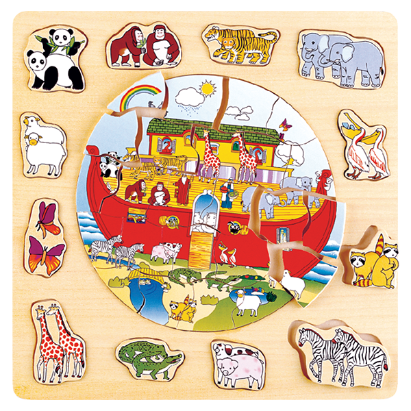 Little Moppet: Noah's Ark Wooden Chunky Puzzle