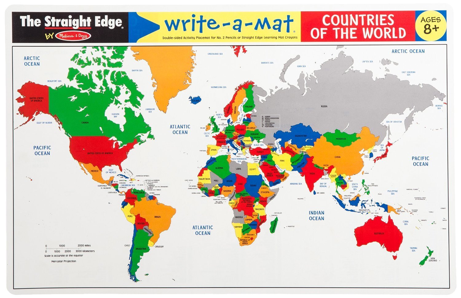 Countries of the World Write-A-Mat