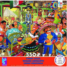 Funny Faces: Mexican Restaurant (550 pc puzzle)