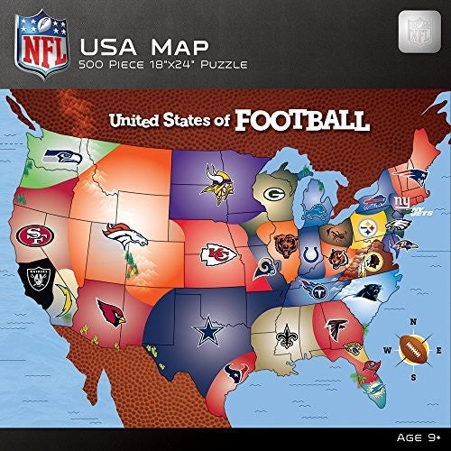 NFL USA Map Jigsaw Puzzle