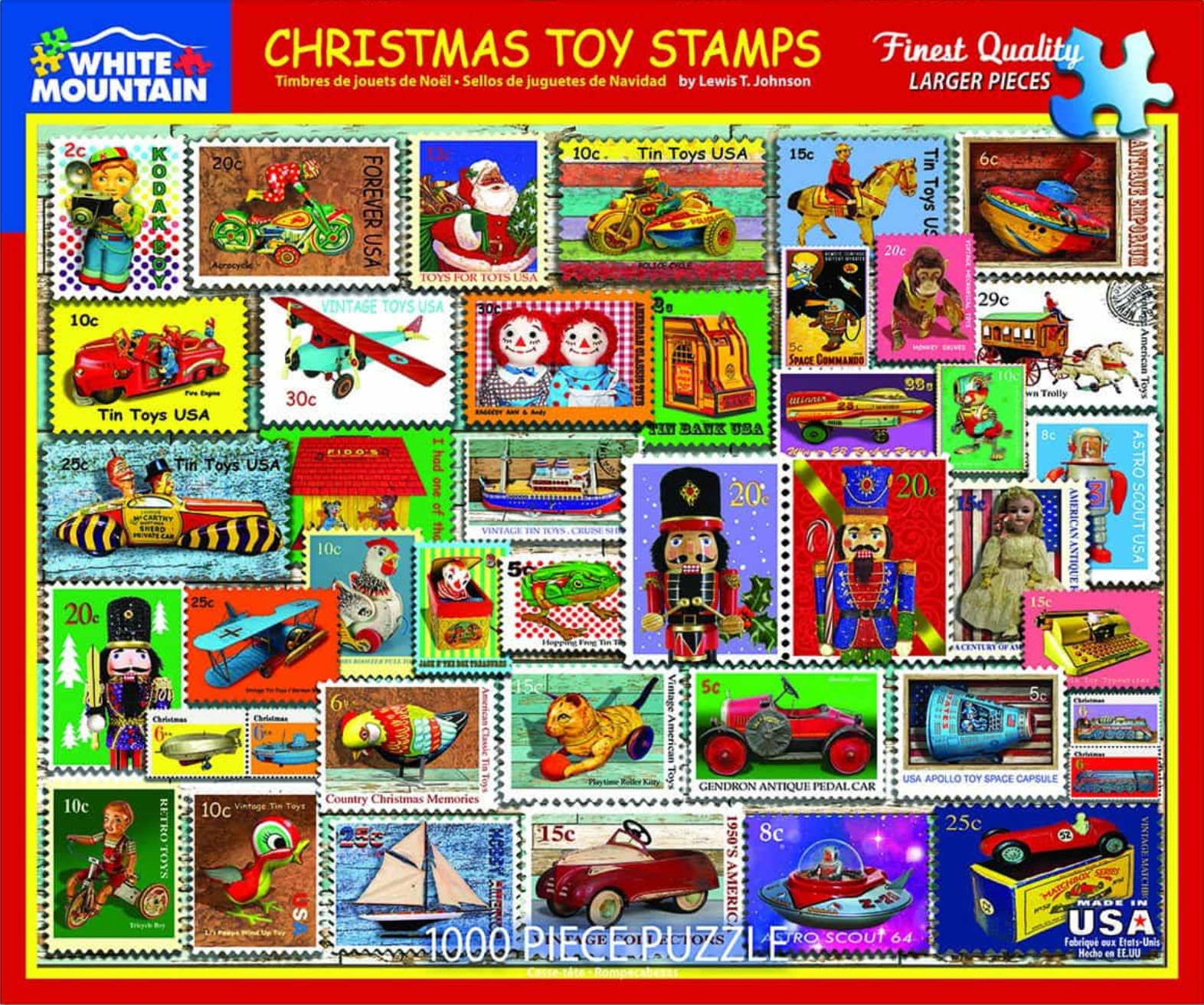 Christmas Toy Stamps (1000 pc puzzle)