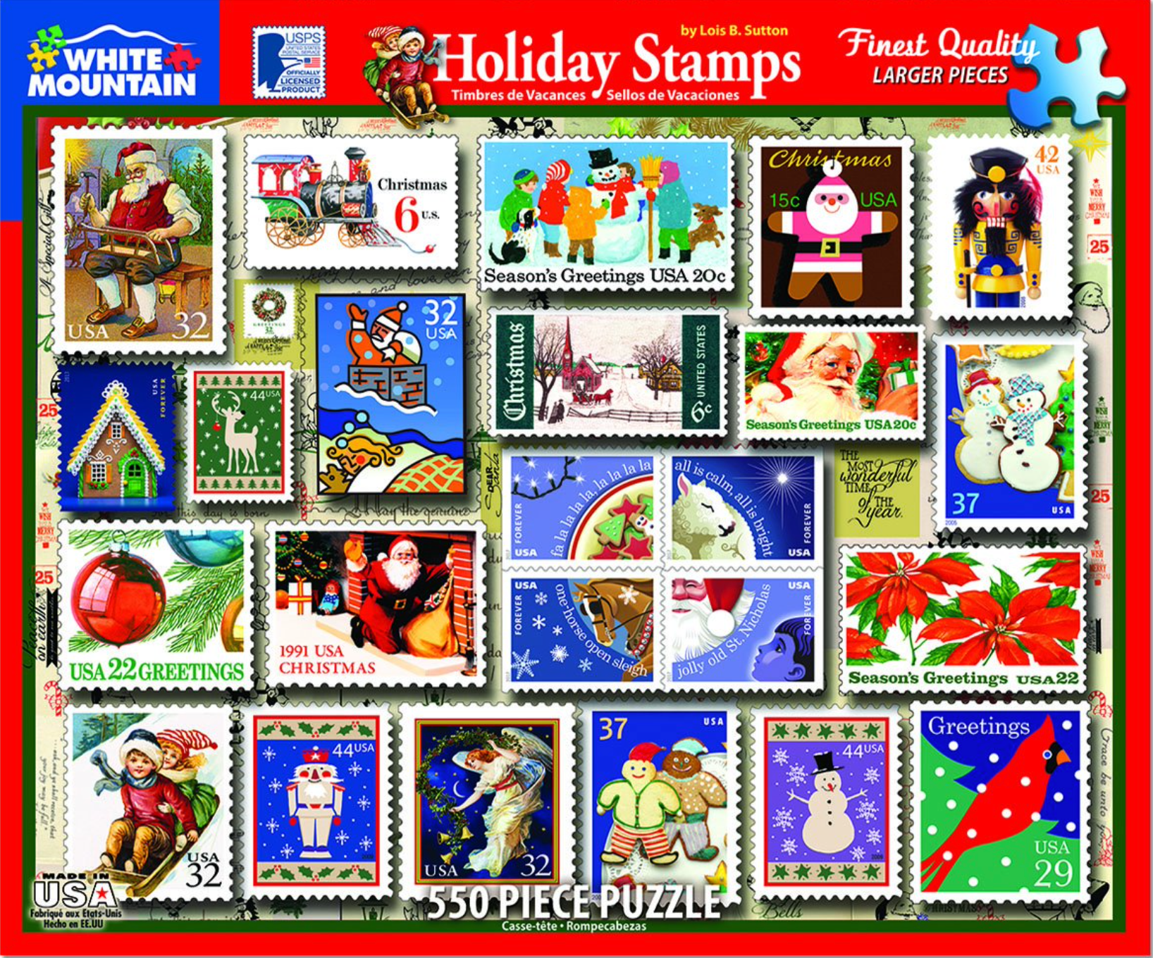 Holiday Stamps (550 pc puzzle)