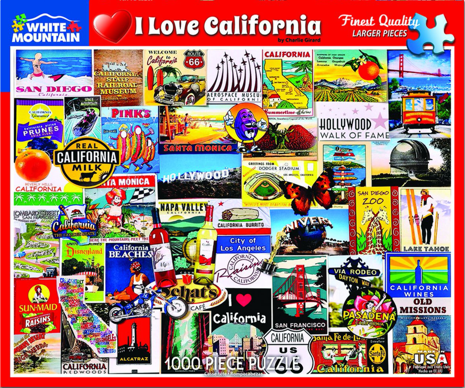I Love California (1000 pc puzzle)