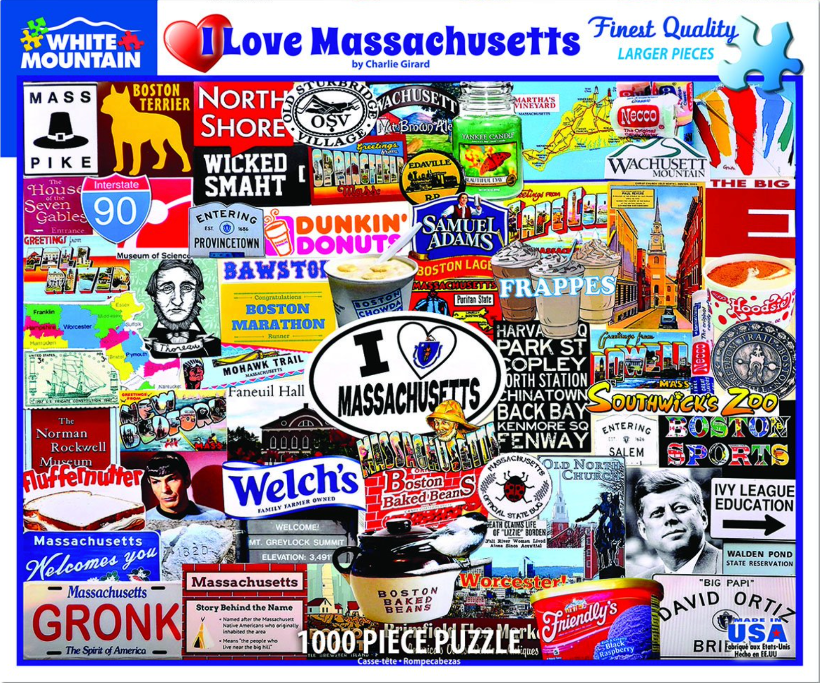 I Love Massachusetts (1000 pc puzzle)