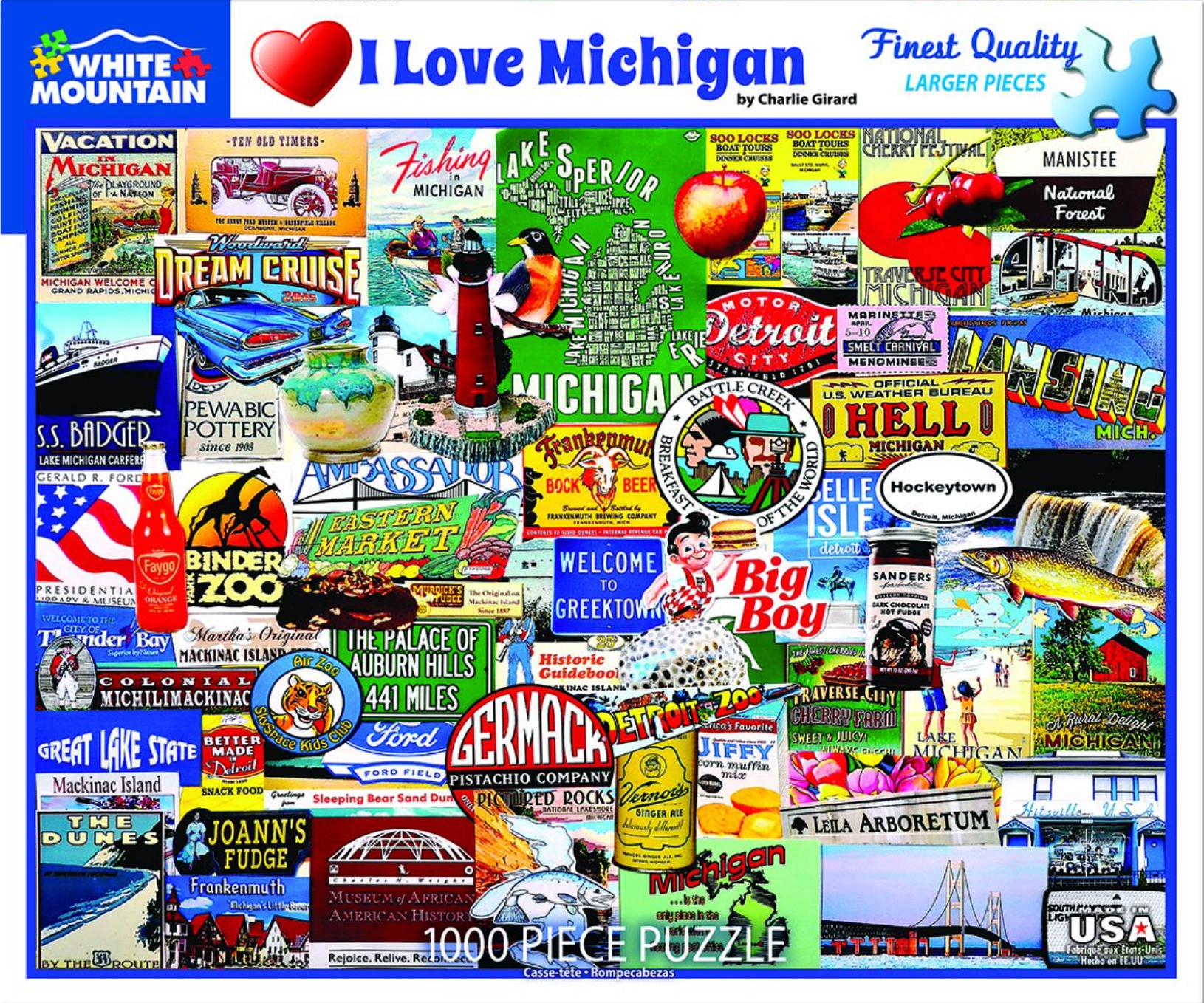I Love Michigan (1000 pc puzzle)