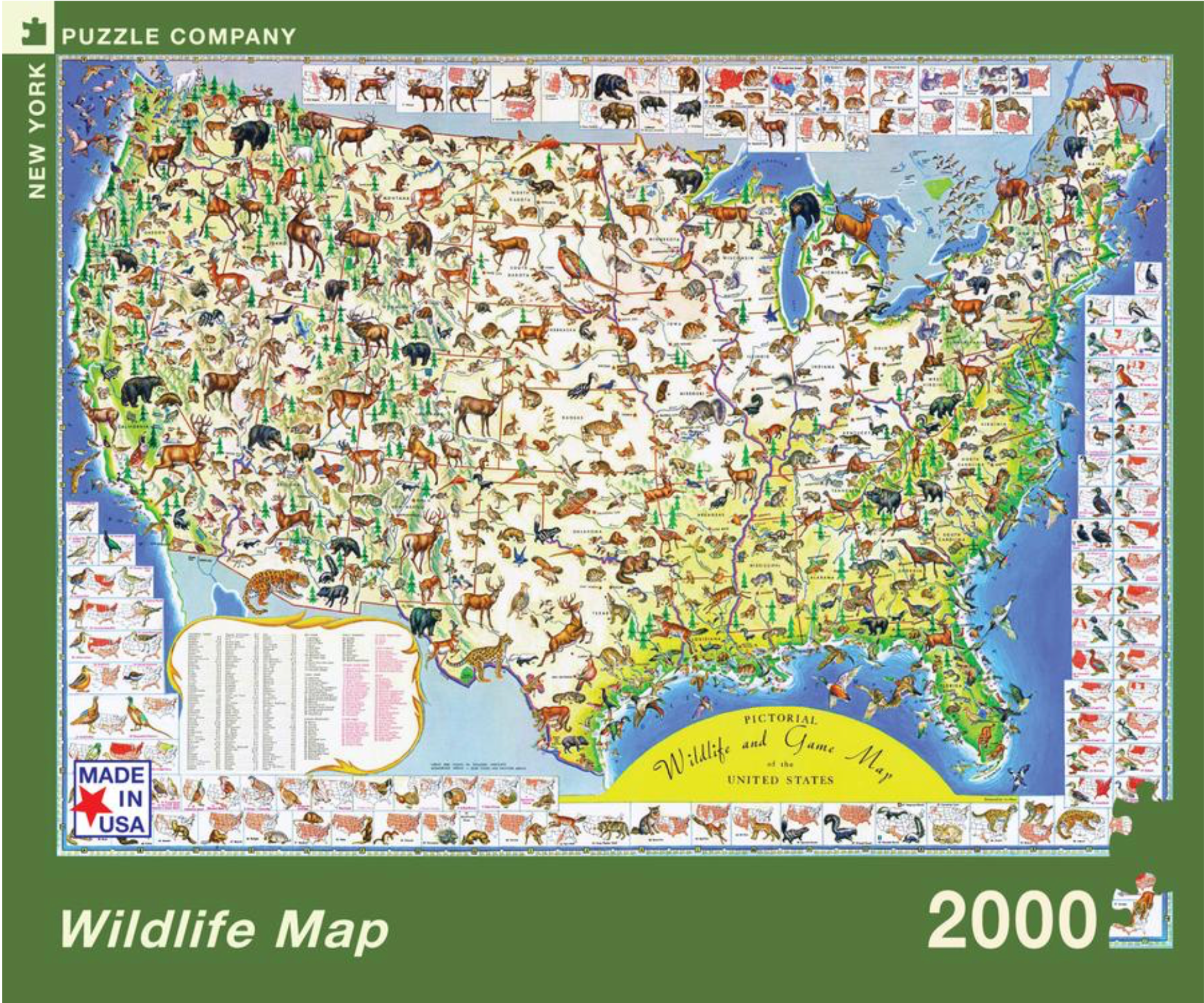Wildlife Map (2000 pc puzzle)
