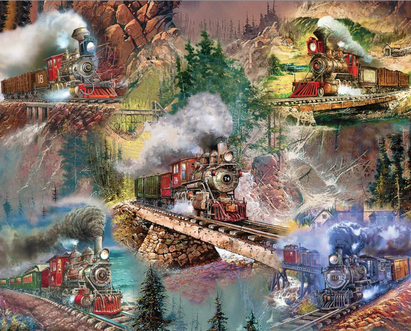 Thrilling Trains (1000 pc puzzle)