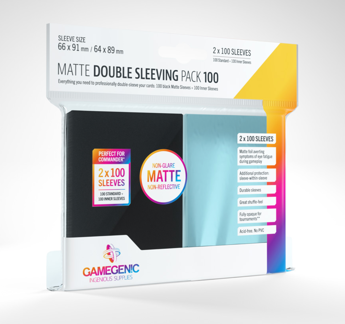Gamegenic Matte Double Sleeves (100 pack)