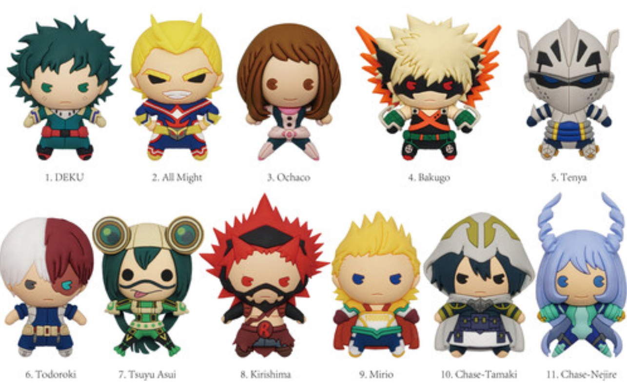 3D Foam Figural Collectible Bag Clip - My Hero Academia Series 4 (Assorted Styles)