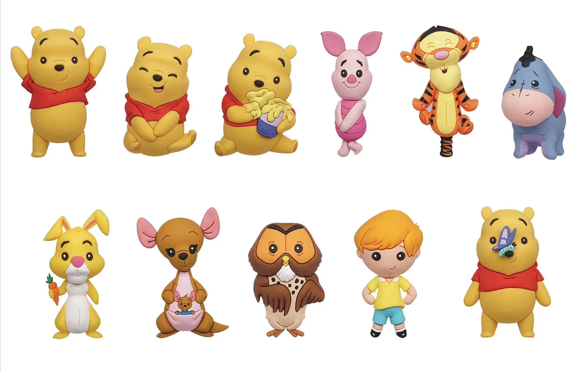 3D Foam Figural Collectible Bag Clip - Winnie the Pooh (Assorted Styles)