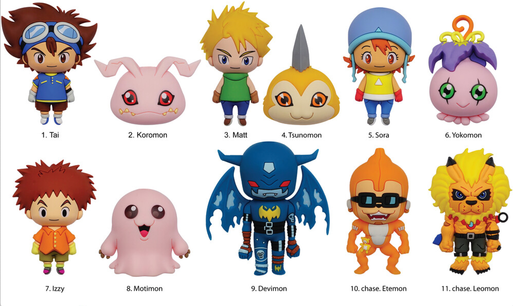 3D Foam Figural Collectible Bag Clip - Digimon Series 2 (Assorted Styles)