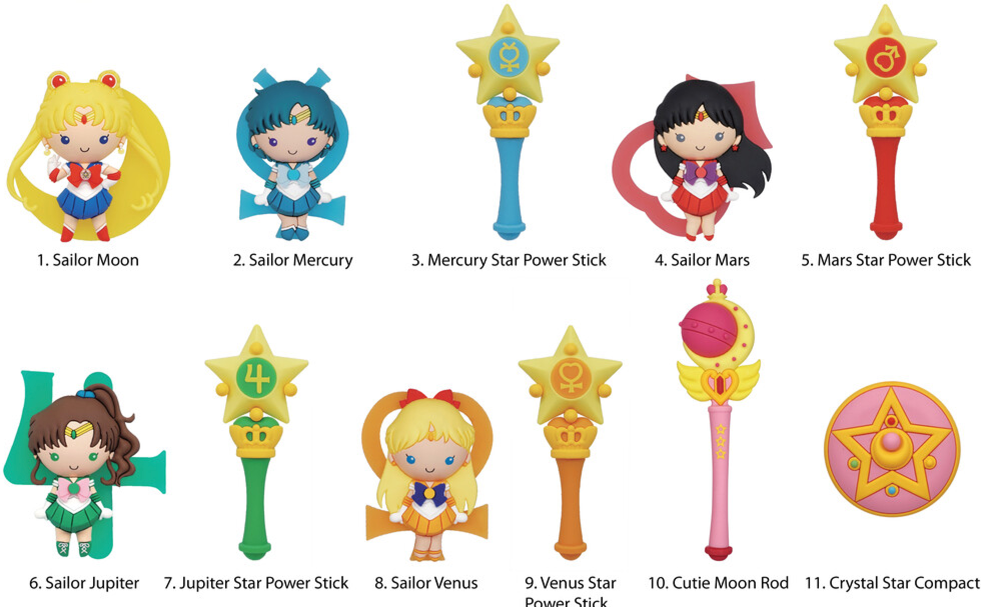 3D Foam Figural Collectible Bag Clip - Sailor Moon Series 4 (Assorted Styles)