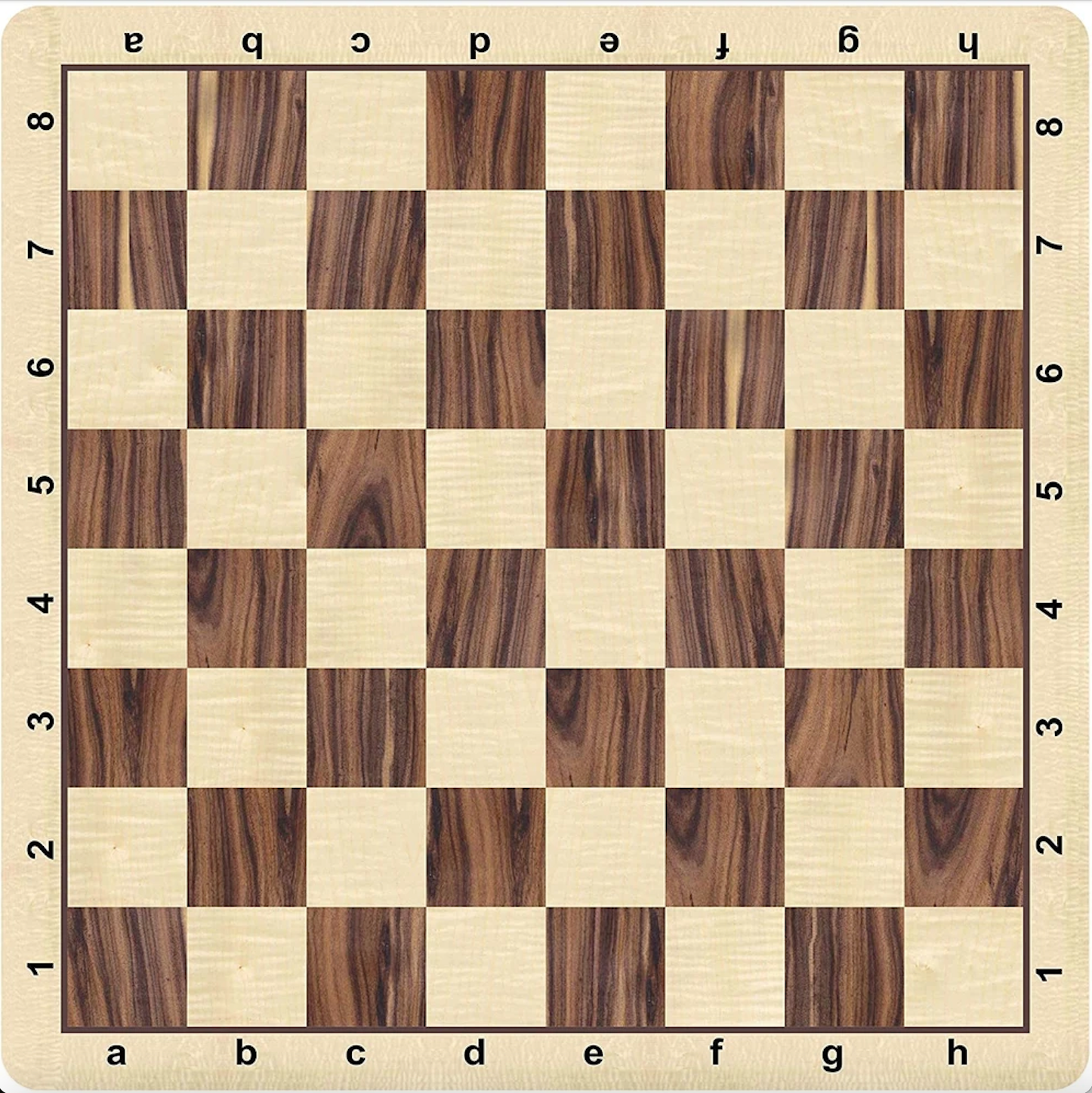 Rosewood/Maple Grain Mousepad Chessboard - 20"
