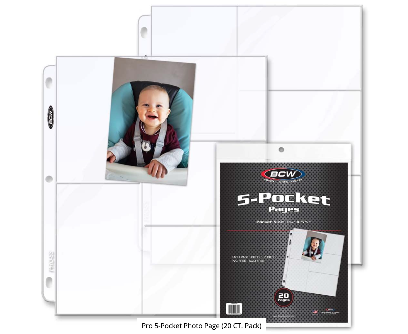 Pro 5-Pocket Photo Page (20 CT. Pack)