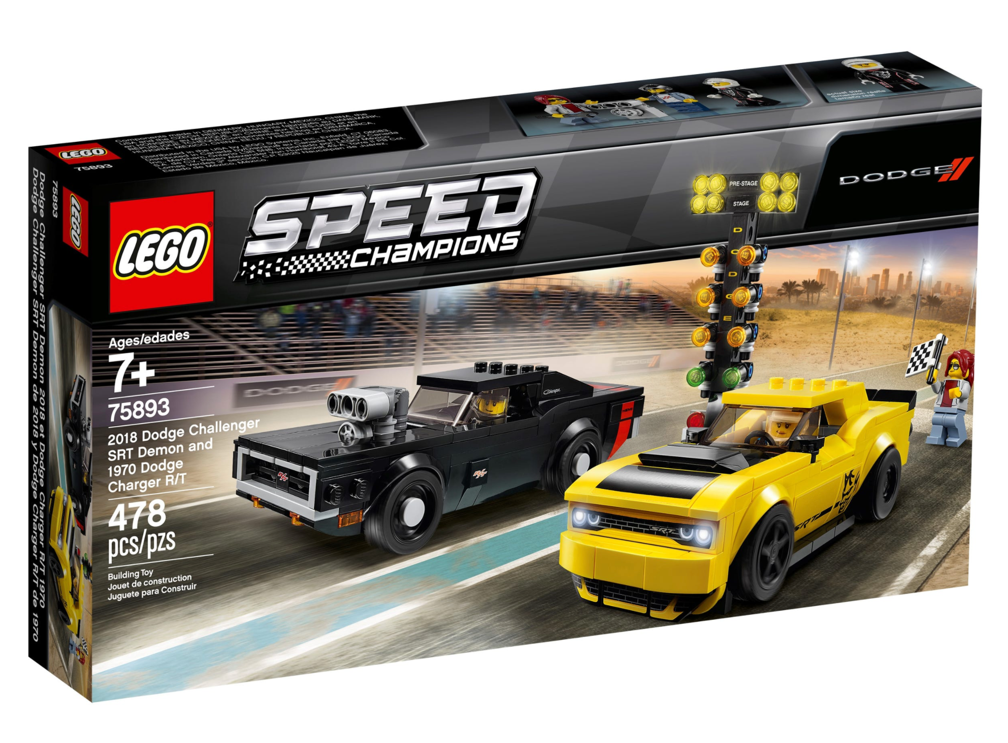 LEGO: Speed Champions - 2018 Dodge Challenger SRT Demon and 1970