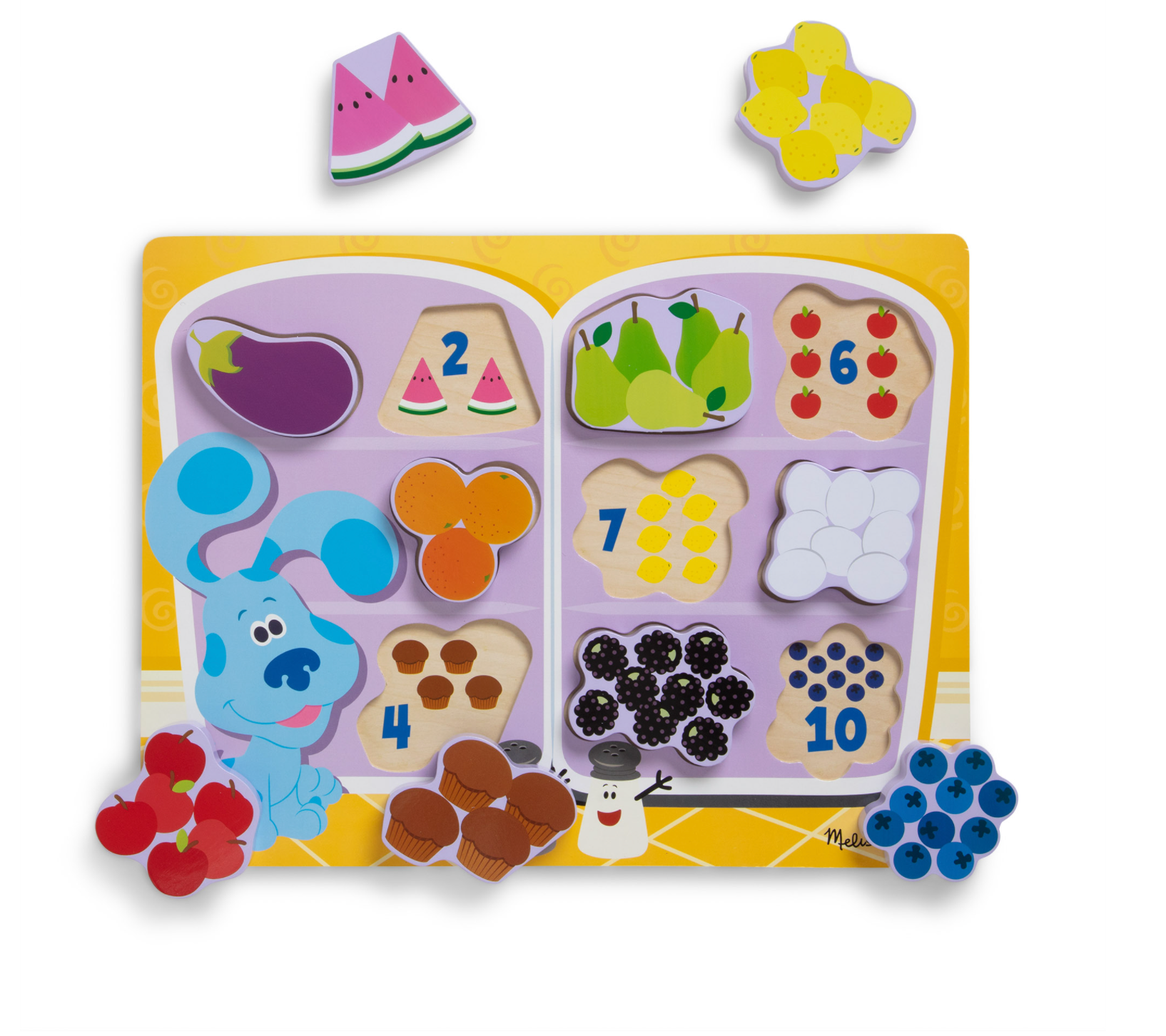 Blue's Clues & You! Wooden Chunky Puzzle - Fridge Food